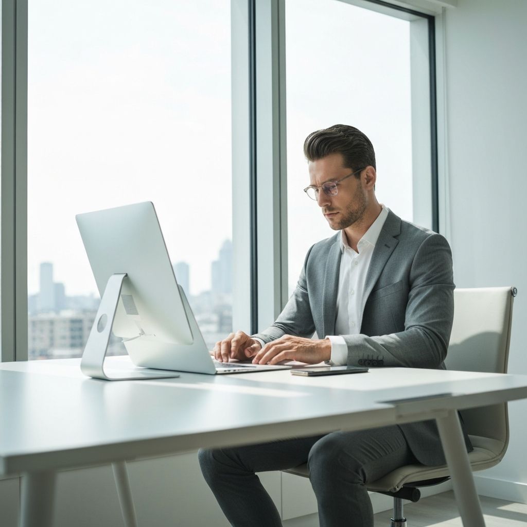 Active professional man